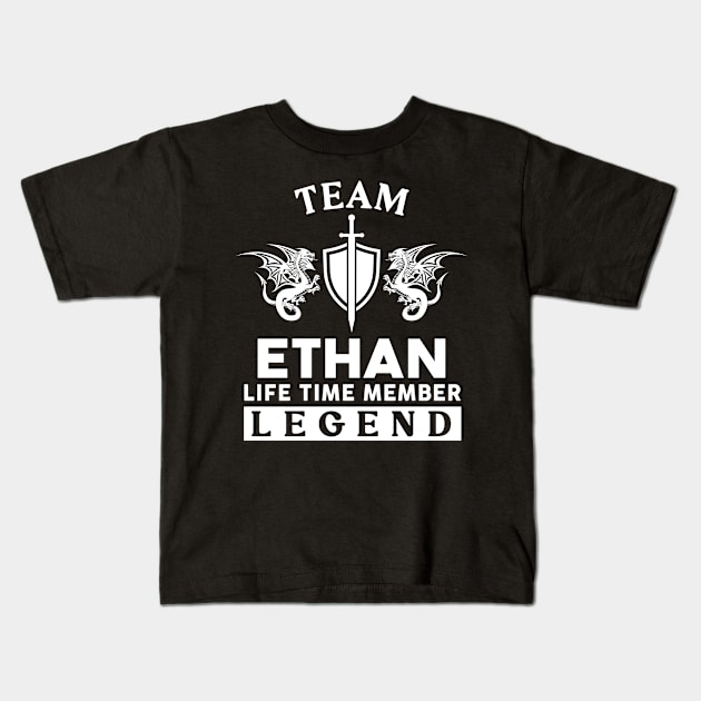 Ethan Name T Shirt - Ethan Life Time Member Legend Gift Item Tee Kids T-Shirt by unendurableslemp118